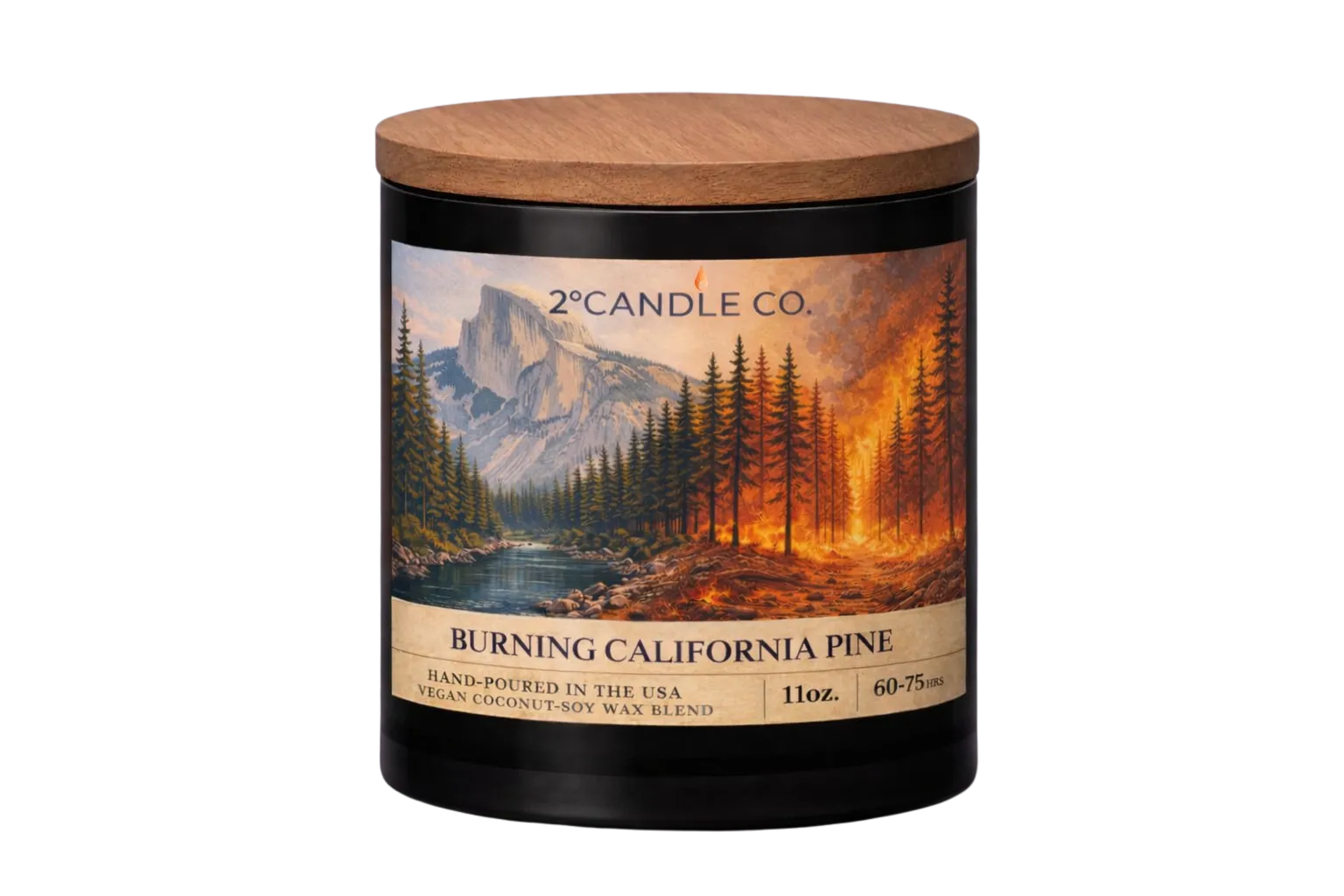Burning California Pine