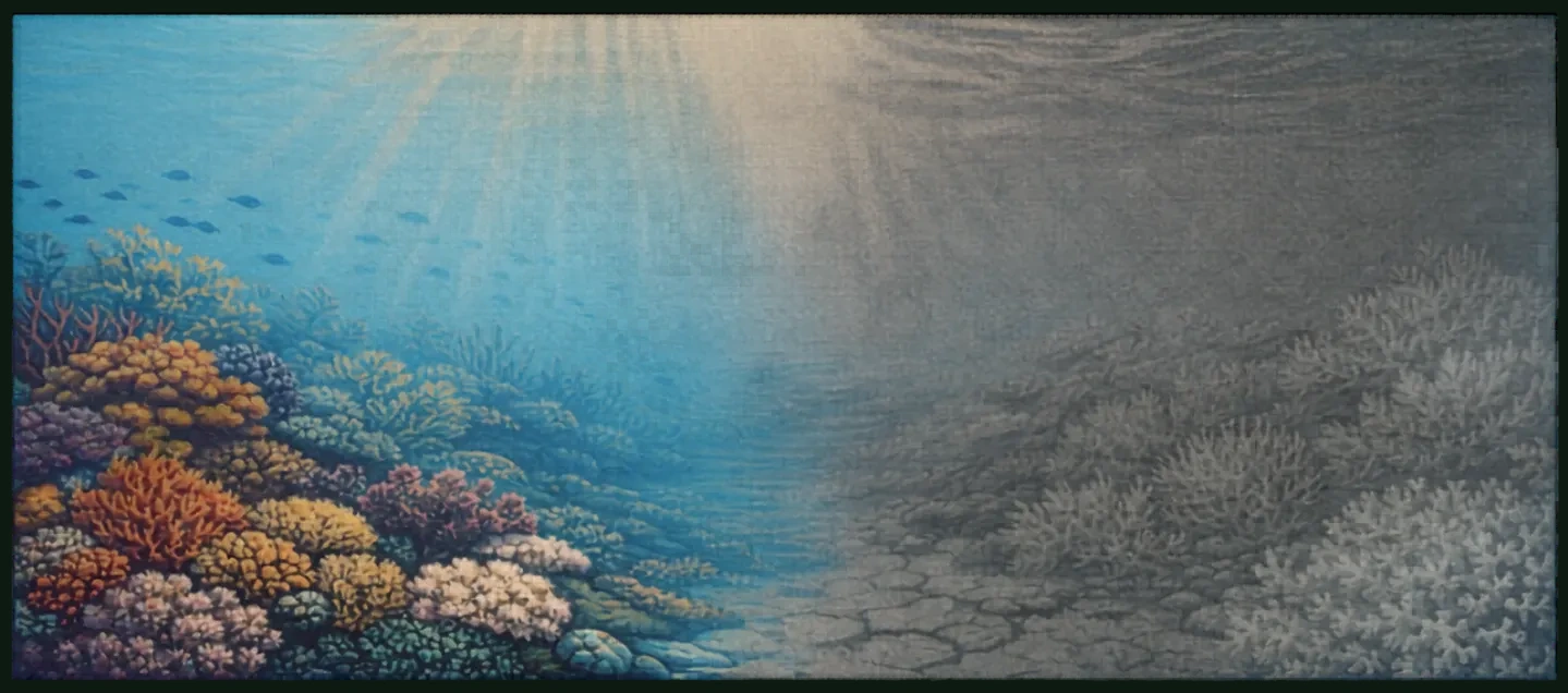 Bleached Coral Reef label art