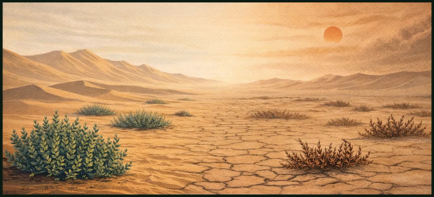 Withering Western Sagebrush label art